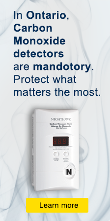 In Ontario, Carbon Monoxide detectors are mandatory