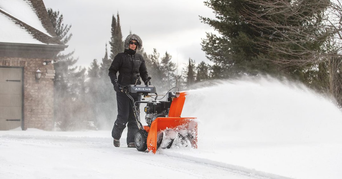 Gas powered on sale snow shovel