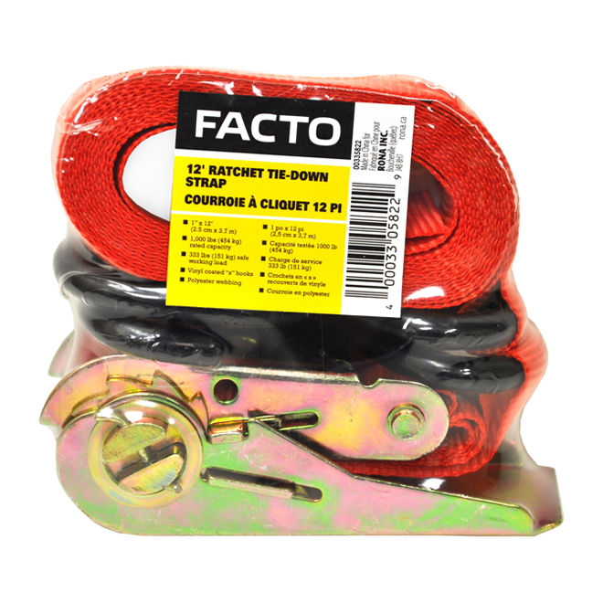 Ratchet Strap 12 Ft. X 1 in.