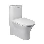 Elongated Front 1-Piece Toilet -Cosette- 3.5 L/4.8 L - White
