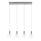 Pendant - 4 Lights - Glass Shades - Chrome Finish