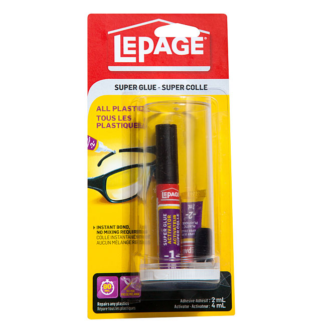 Lepage - All Plastic Super Glue (x2 Part Procedure). 