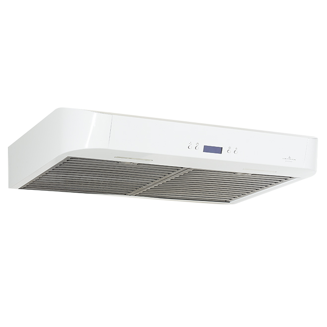 Hotte de cuisine, 30", 400 PCM, acier inoxydable, blanc RONA