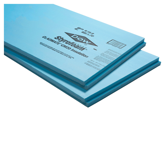 Panneau isolant en mousse de polystyrène, 2' x 8' x 2" RONA