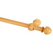 Curtain Rod - Wooden Tips and Curtain Rod    