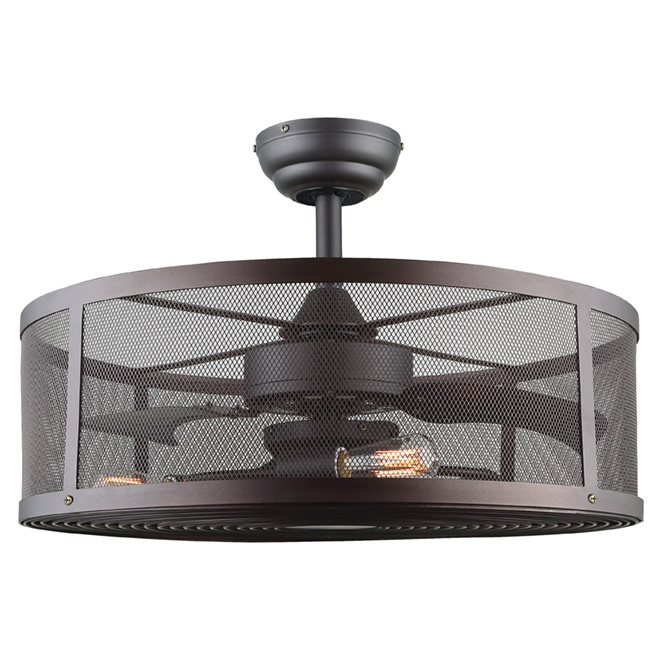 Ceiling Fan with 3 Lightbulbs 60 W Oiled Bronze RONA