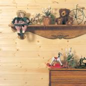 Knotty pine panelling