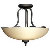 3-light semi-flushmount