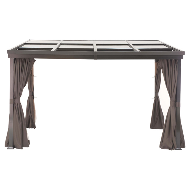 Retractable Sun Shelter 10' x 12' Dark Brown RONA