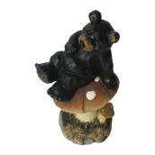 Teddy & mushroom garden statue