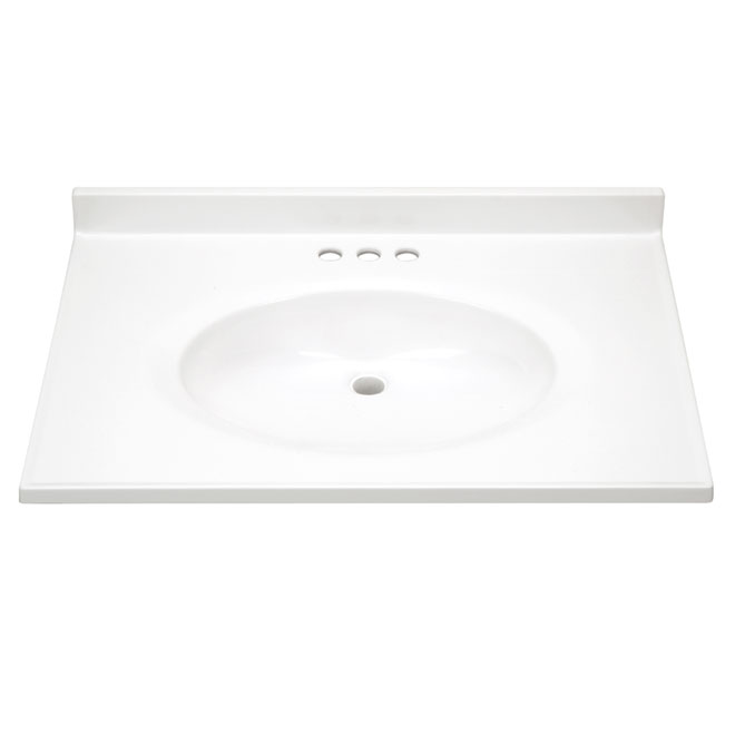 Sink - Cultured Marble Vanity Countertop - White RONA