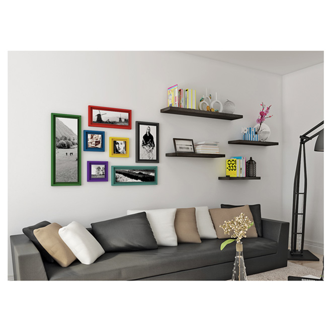 Floating Shelf 23 5/8" Black Brown RONA