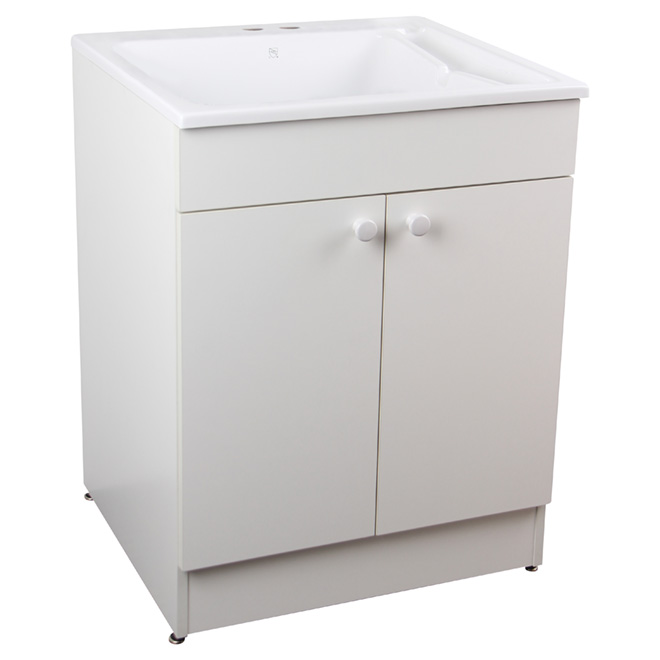 Laundry Sink with Cabinet and Faucet - 24