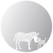 Rounded zebra mirror