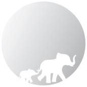Miroir rond éléphant