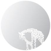 Rounded giraffe mirror