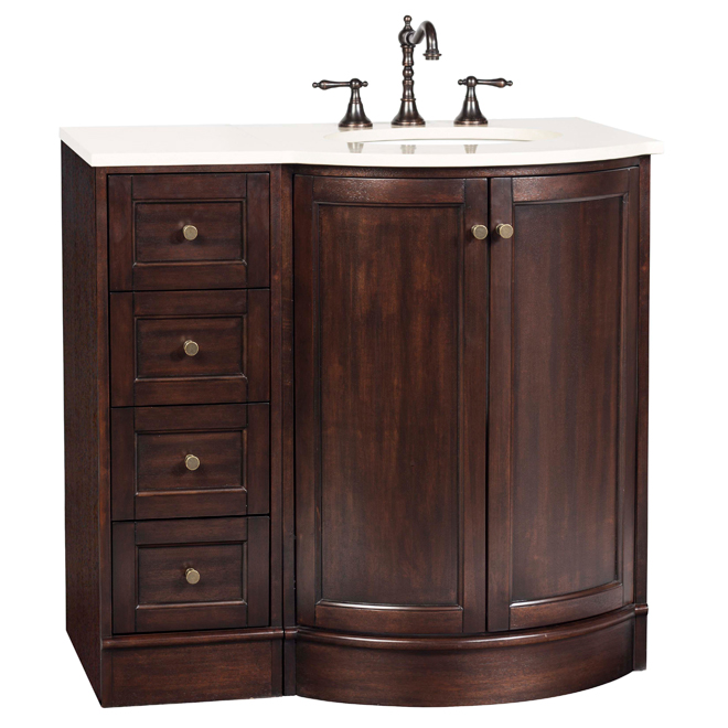 "Catryn" Bathroom 3 Drawers Dark Walnut RONA