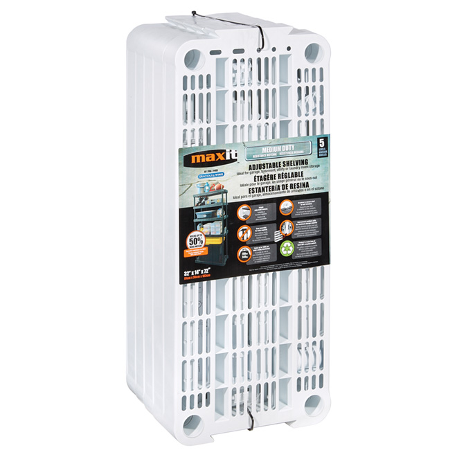 5Tier Shelving Unit 32" x 14" x 72" White RONA