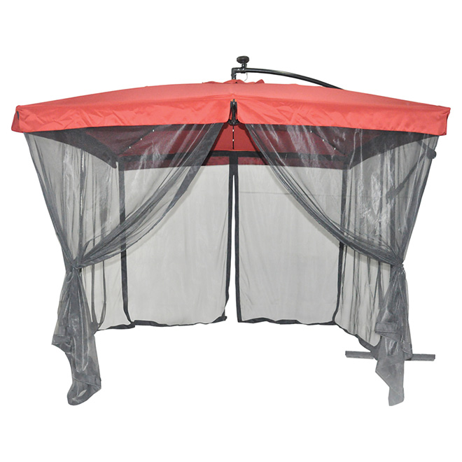 Solar-Light Cantilever Patio Umbrella With Netting RONA Solar-Light Cantilever Patio Umbrella with Netting - Solar-Light Cantilever Patio Umbrella With Netting RONA