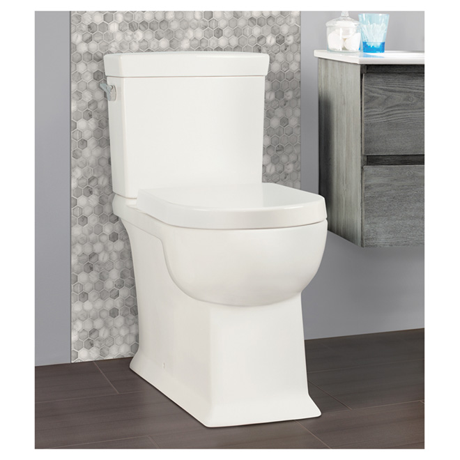 Round Front 2Piece Toilet, Cavallie, 4,8 L, White RONA