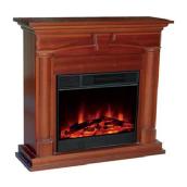 Electric fireplace with mantle