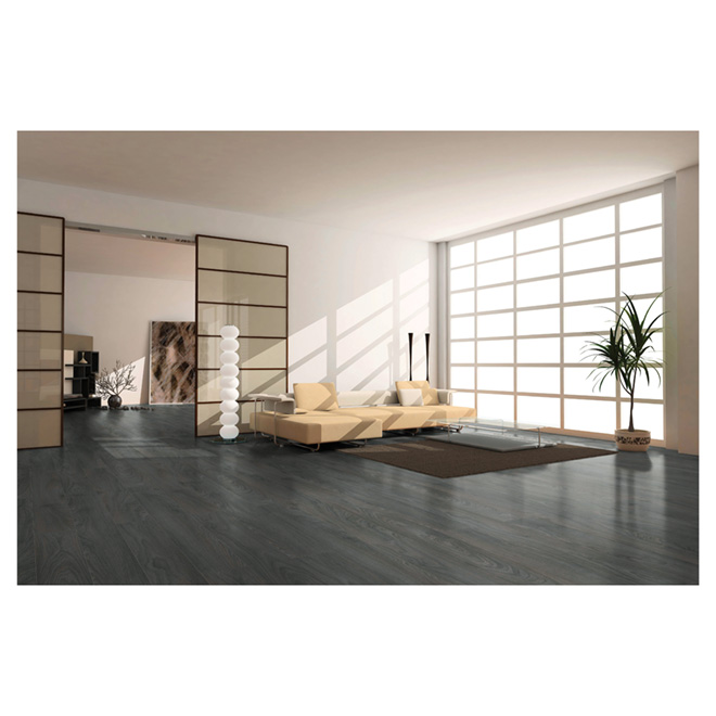 Laminate Flooring HDF 17.72 sq.ft Dark Grey RONA