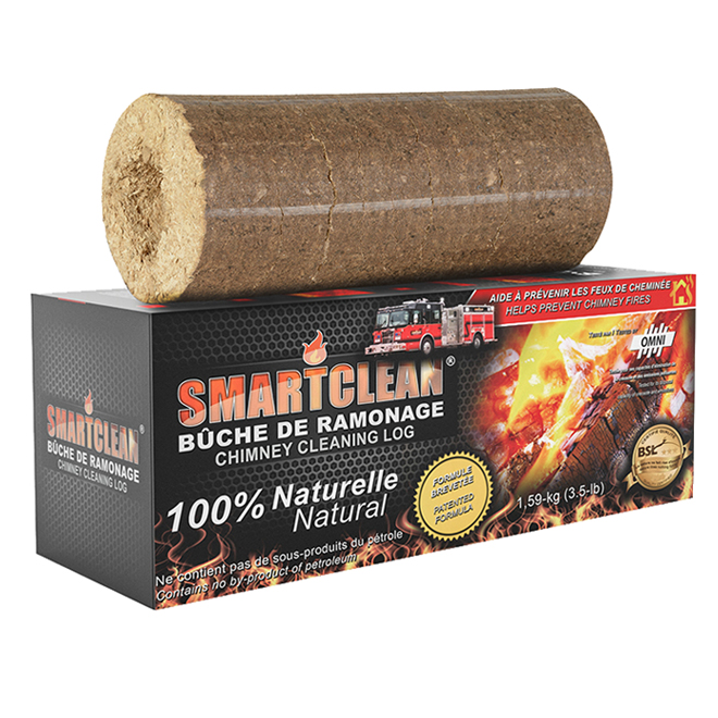 Natural Chimney Cleaning Log - 3.5 lb | RONA This 100% natural chimney cleaning log helps to prevent and control creosote build-up by simply burning one regularly. 3.5 lb.
