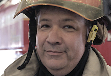 Keith Andreasen from Hamilton in his firefighter equipment - RONA Experts