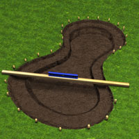 Dig a hole and level