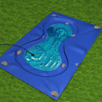 Fill the pond adjusting liner