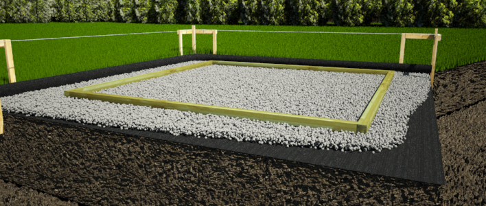This simple, economical foundation also becomes the floor of your shed ...