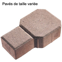 Pavés de taille variée