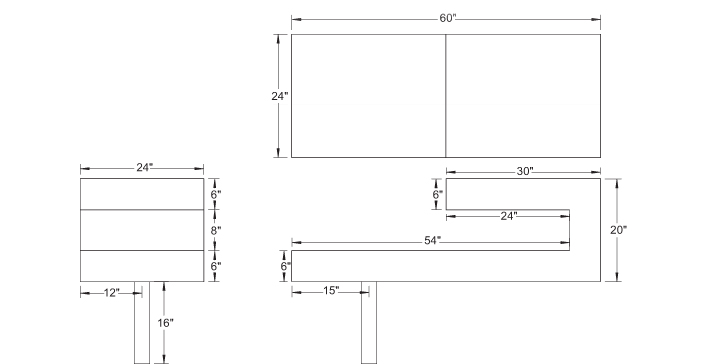 Vanity unit elevations