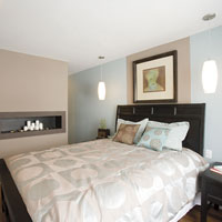 For the bedroom, choose restful and relaxing shades and colours