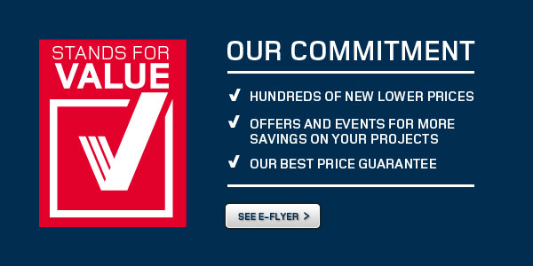 Stands for value - Hundreds of new lower prices
