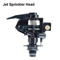 Ultimately large sprinkler heads can reach up to 80'.