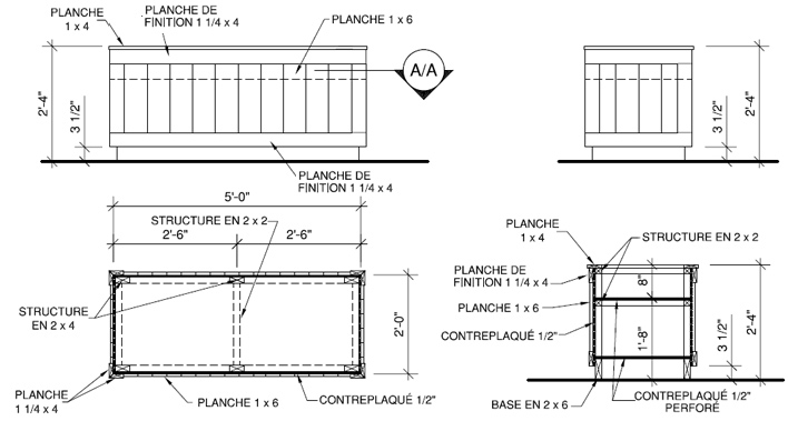 Élévation jardinière