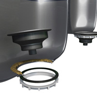 Install the strainer in the sink