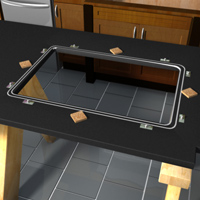 Install the stop blocks and guide blocks