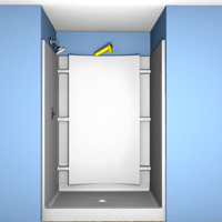 Seal top framing, seams and faucet trim