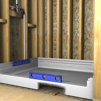 Shower-pan-level-bathroom