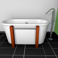 Determine the location of the faucet