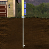 Fence post foundation with anchor piles
