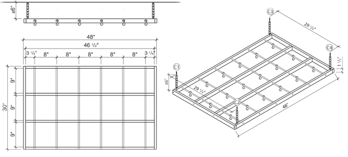 Elevation and view from above