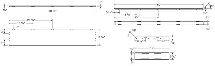 Floatting shelf elevetation scheme with measurements