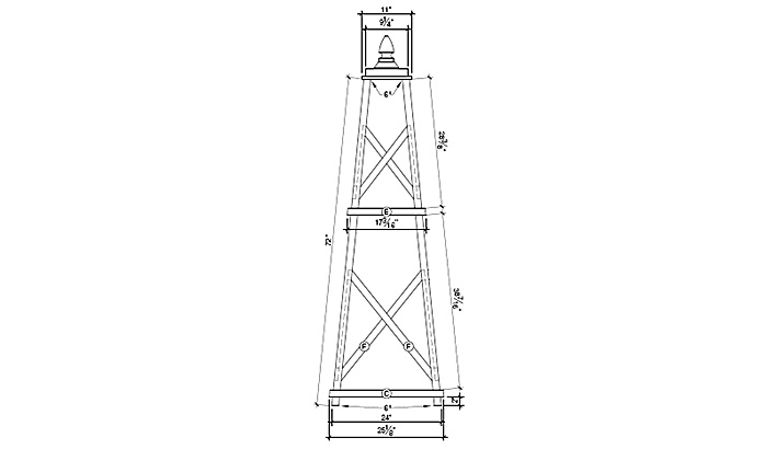 Obelisk trellis Elevation