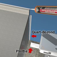 Les moulures et les plinthes sont coll&eacute;es et calfeutr&eacute;es