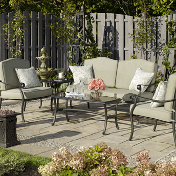 Using pavers to create an outdoor living room