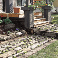 Natural stones are ideal for achieving a rustic look.