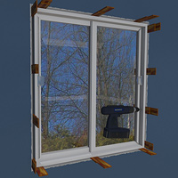 Fasten the window frame
